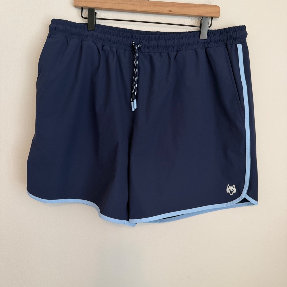 Greyson Clothiers Running Wolf Shorts 2XL nylon blue performance lined outdoor